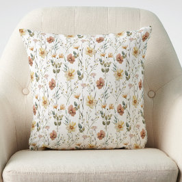 Almofada Flor de Campo Boho Aquarela
