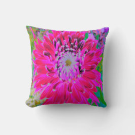 Almofada Flor de Dália Rosa-Rosa-Vermelha-Crimson