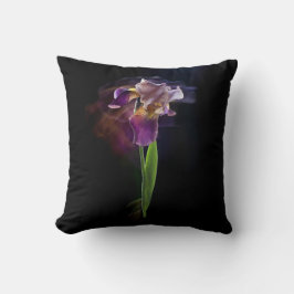 Almofada Flor de Íris Abstrata – Arte Floral Elegante