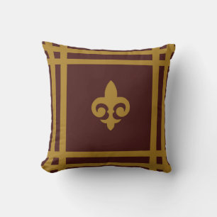 Almofada Flor de lis Dourado