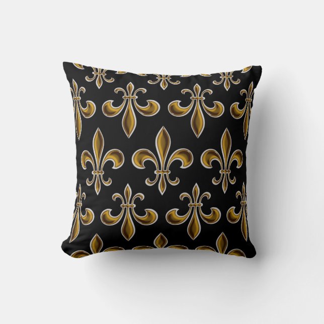 Almofada Flor de lis Wallpapered (Frente)
