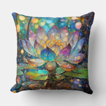 Flor de Lótus Iluminada em Flor