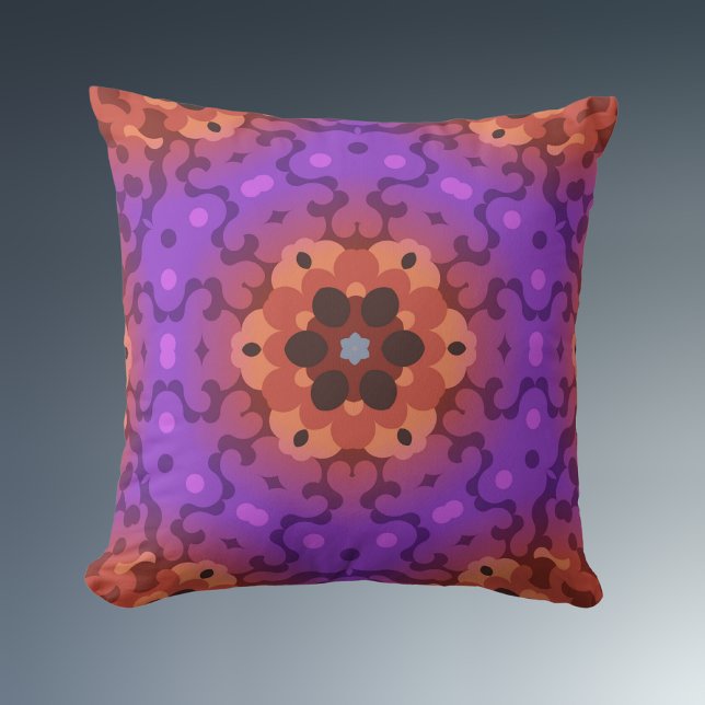 Almofada Flor de Mandala, Puro e Vermelho (Criador carregado)