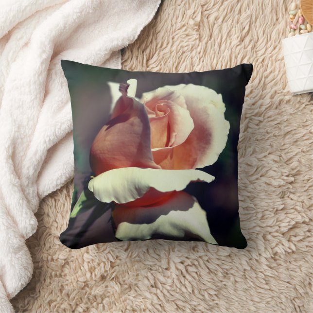 Almofada Flor de Rosa Bebê Pêssego (Cobertor)