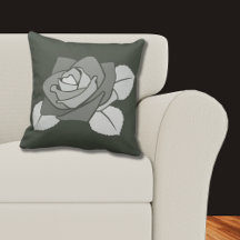 Flor De Rosa Elegante Na Cinza