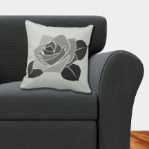 Flor De Rosa Feminina Elegante Na Cinza