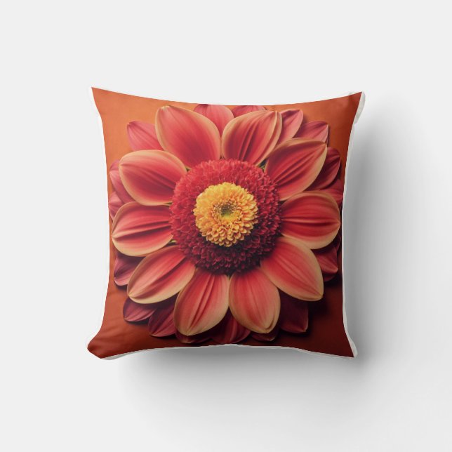 Almofada Flor de travesseiro decorativo impressa (Frente)