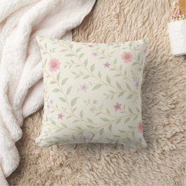 Almofada Flor decorativa elegante moderna real verde selvag