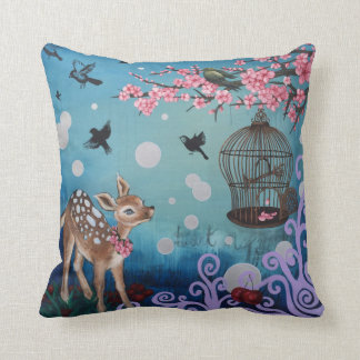 Almofada Flor doce, Travesseiro decorativo de algodão 16x16