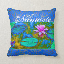 Almofada Flor e damasco de Lotus da ioga de Namaste