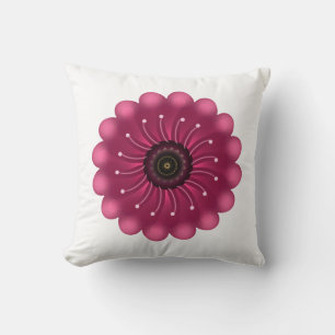 Almofada Flor Fantasia Rosa Brilhante Floral Neon Abstrat