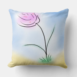 Almofada Flor Feliz Estilizado num Dia Quente e Sunny