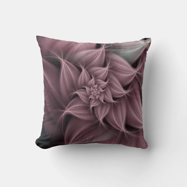 Almofada Flor Fractal Rosa Incrível  (Frente)