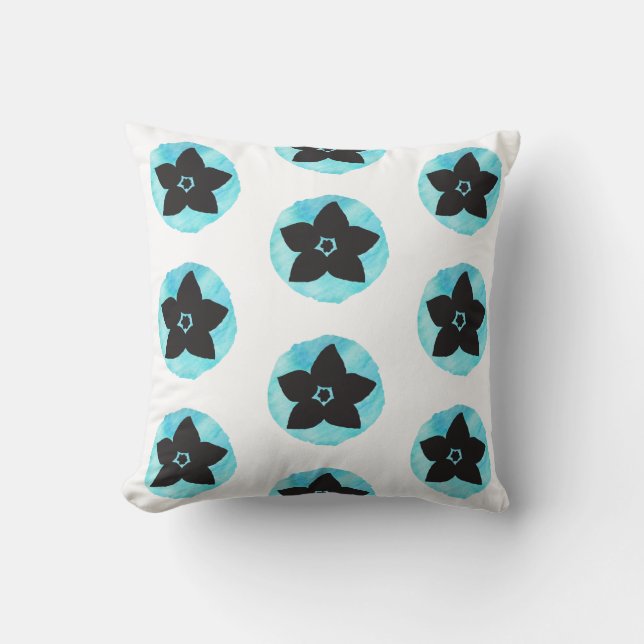 Almofada Flor Havaiana Azul (Frente)