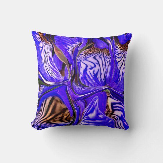 Almofada Flor Íris Roxo / Sangria / (Frente)