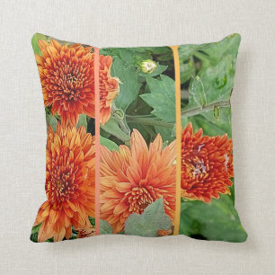Almofada Flor Laranja Brilhante Chrysanthemum