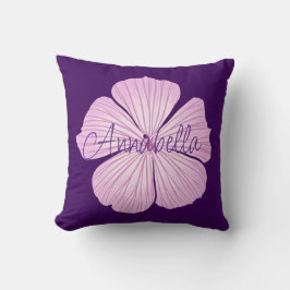 Almofada Flor Lavatera Rosa