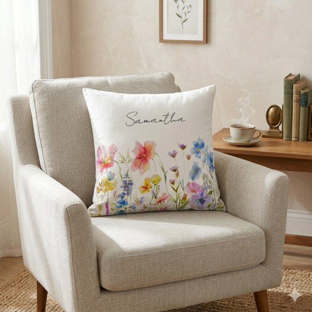 Almofada Flor Personalizada Wildflower (Criador carregado)