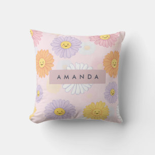 Almofada Flor Personalizado de Margarida de Pastel Cute