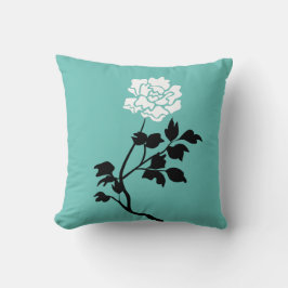 Almofada Flor Preto e Branco