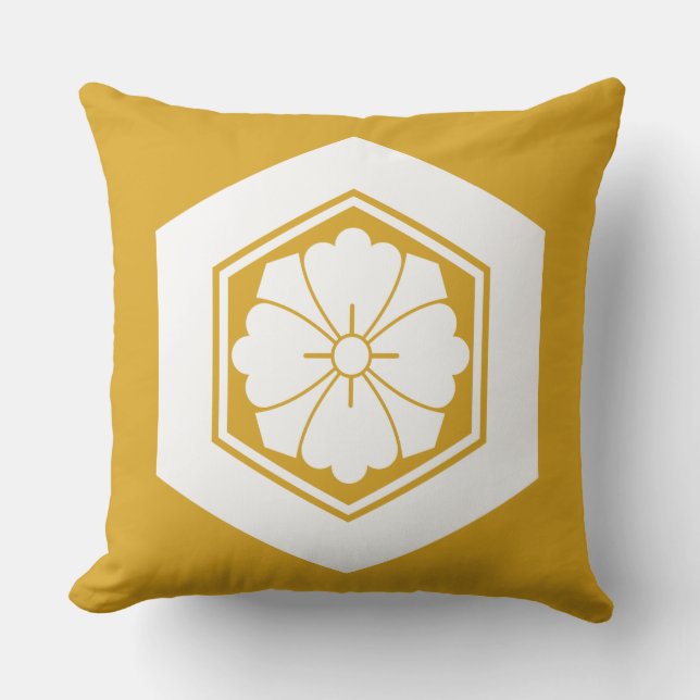 Almofada Flor quadrada com Espadas em casco de tartaruga (Frente)