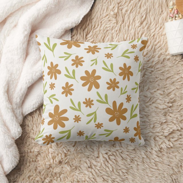 Almofada Flor Retro dos Anos 70 - Decoração Boho de Outono (Cobertor)