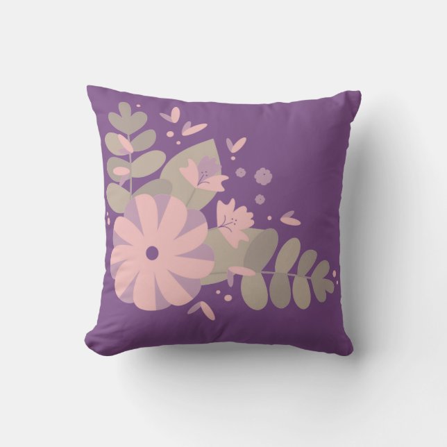 Almofada Flor Roxo (Frente)