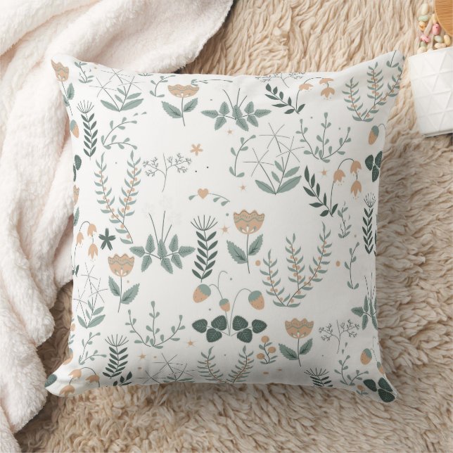 Almofada flor selvagem, floral pastel, flores boho, (Cobertor)