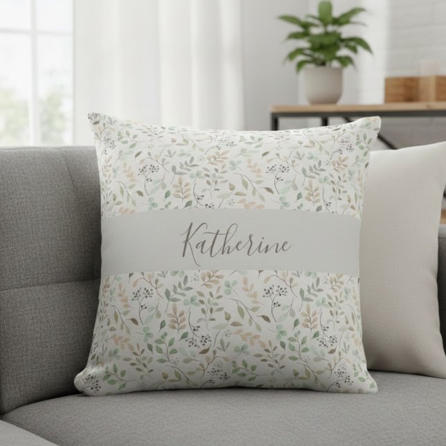 Almofada Flor Silvestre Boho Personalizada (Criador carregado)