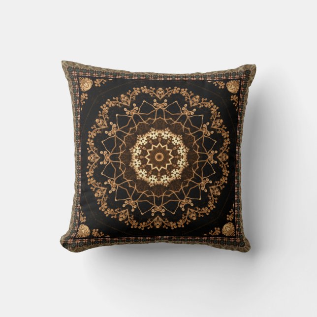 Almofada Flor Textured da mandala (Frente)