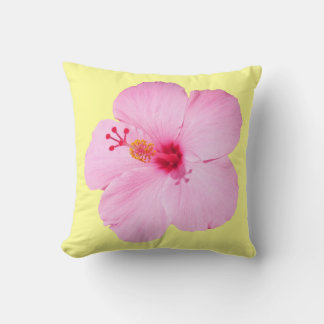 Almofada Flor Tropical de Hibiscus Rosa