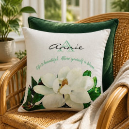 Almofada Floração de Magnólia | A Vida é Bela Personalizada