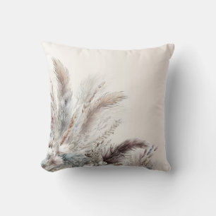 Almofada Florais Boêmios Terrosos Penas Boho Chic