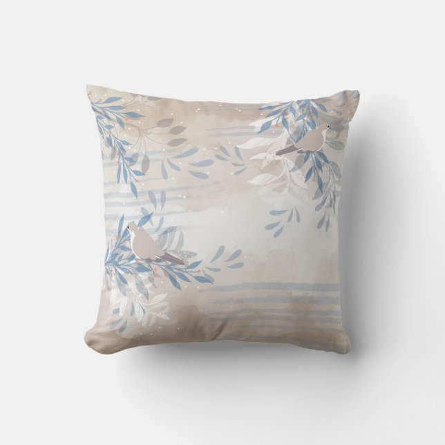 Almofada Florais botânicos abstratos modernos e na moda (Frente)