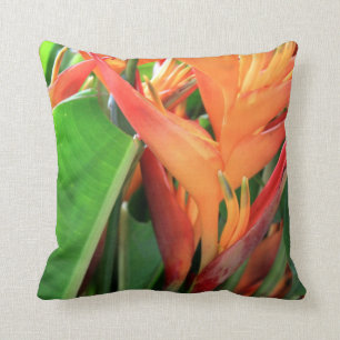 Almofada Florais de Heliconia Tropical Brilhantes