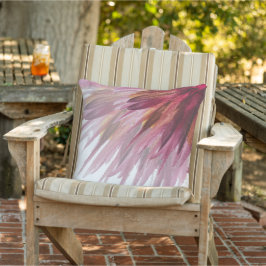 Almofada Floral Abstrato Rosa Pintado à Mão em Aquarela
