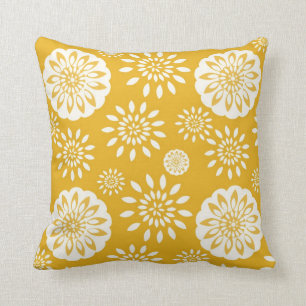 Almofada Floral amarelo especial da flor da mostarda