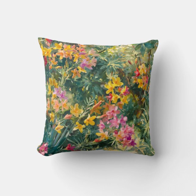 Almofada Floral Amarelo Rosa (Frente)
