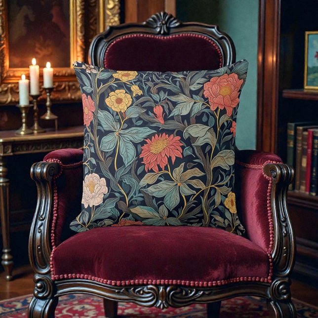 Almofada Floral Antigo William Morris Vintage (Criador carregado)