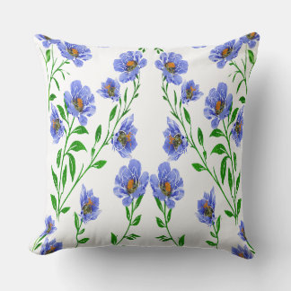 Almofada Floral azul