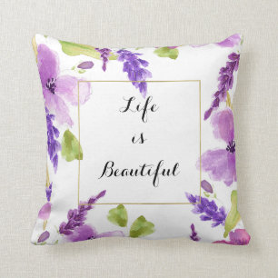 Almofada Floral bonito Puro de Aquarela