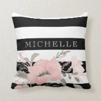Floral branco do preto | personalizado