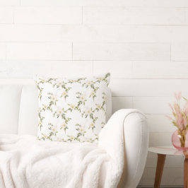 Almofada Floral Branco Romântico