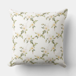 Almofada Floral Branco Romântico