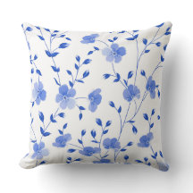 Floral de Cor Azul do Céu Moderno