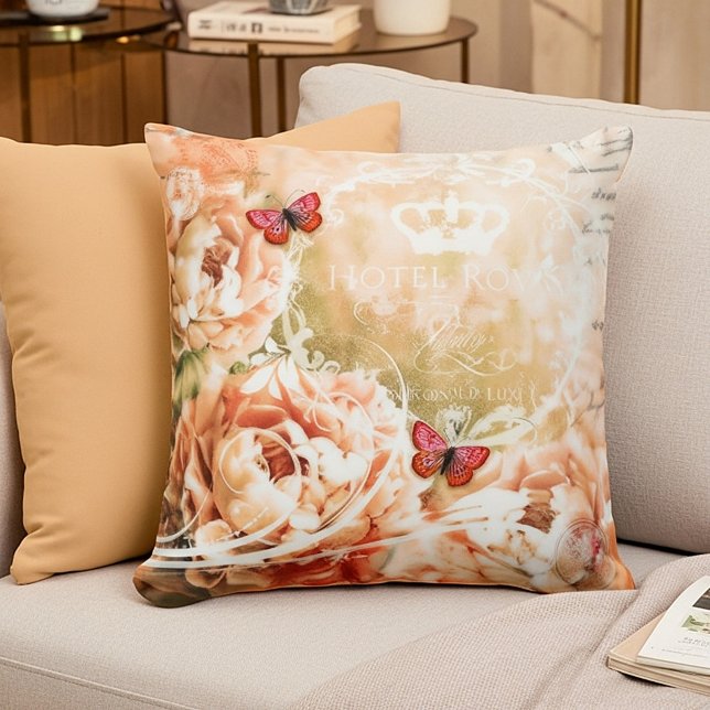 Almofada Floral de pêssego suave (Criador carregado)