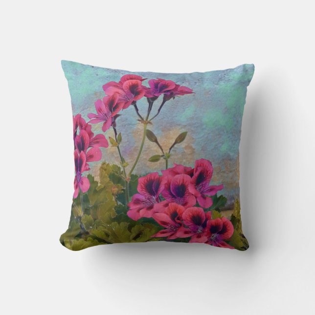 Almofada FLORAL DE PINCO bonito CONTRA CORES DE FUNDO MUTAD (Frente)