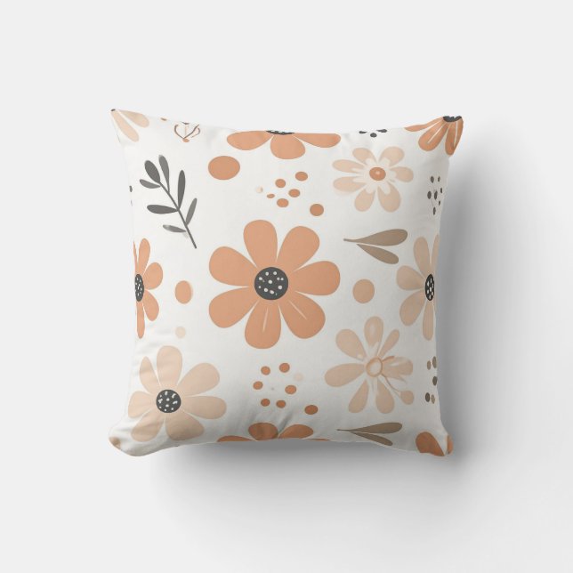 Almofada Floral de Terracota Boho (Frente)