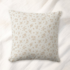Almofada Floral Delicado Neutro Suave Creme Bege Pálido
