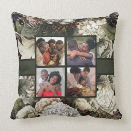 Almofada Floral do Jardim de Inverno Elegante de Colagem de